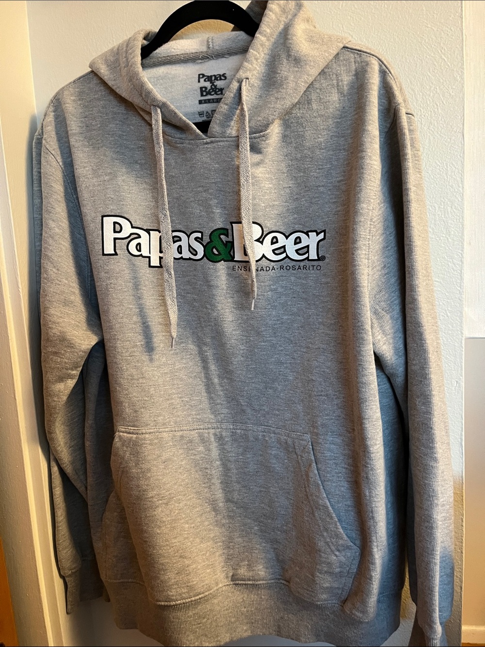 Men's Gray Logo Hoodie likely a M or L